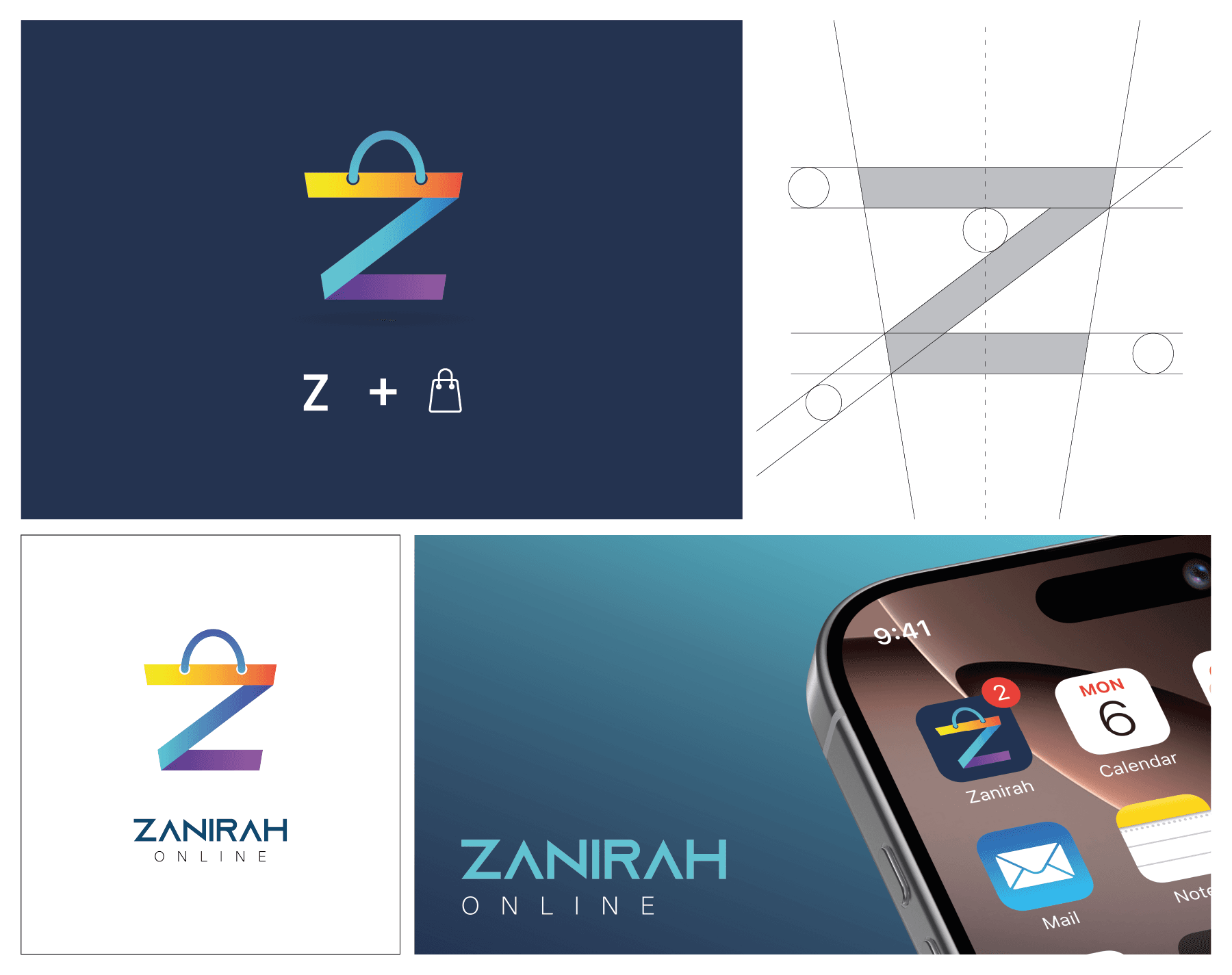 Identité de marque pour Zanirah Online